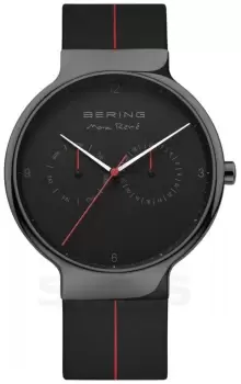 Bering 15542-423 Mens Max Rene Black Silicone Strap Watch