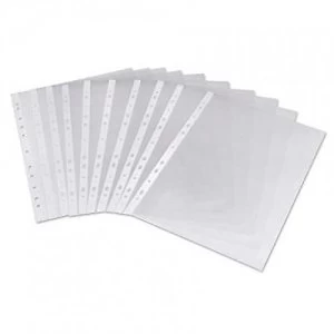 Value Punched Pockets A4 Medium Weight Glass Clear PK100