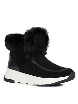 Geox Falena Faux Fur Boots - Black, Size 7, Women