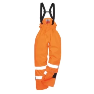 Biz Flame Hi Vis Flame Resistant Rain Lined Trousers Orange 3XL