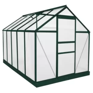 Monstershop Greenhouse Polycarbonate 6ft x 10ft w/ Base (Green)