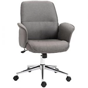 Vinsetto Office Chair Light Grey Foam, Electroplated, PU, Fabric 921-185V70GY