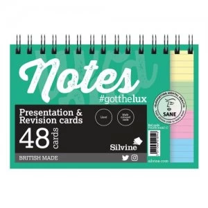 Silvine Revision Pres And Note Cards Twinwire Assorted PK48