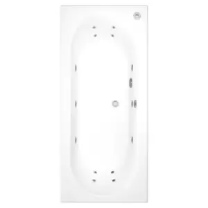 Burford Double Ended Bath with 14 Jet Whirlpool System - 1800 x 800mm