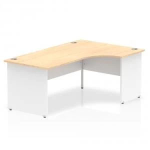 Trexus Desk Crescent Right Hand Panel End 1800x800mm Maple Top White