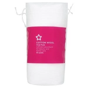 Superdrug Cotton Wool Oval Pads x 50