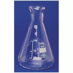 Simax Conical Flask Narrow Neck 100ml Pack 10