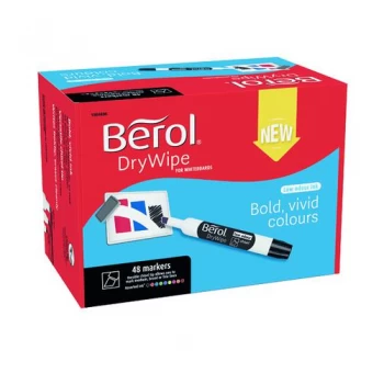 Berol Drywipe Marker Chisel Tip Assorted Pack of 48 1984886