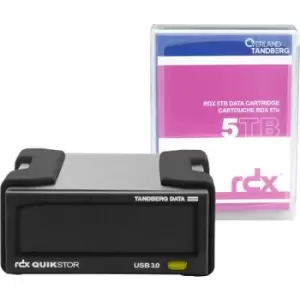 Overland-Tandberg RDX external drive kit with 5TB cartridge Black USB3+