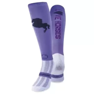 Wacky Sox Sox Equestrian Socks - Purple