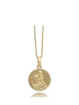 Rachel Jackson St Christopher Talisman Charm Gold Necklace, Gold, Women