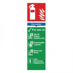 Blick Safety Sign Fire Extinguisher Dry Powder 280x90mm PVC F101R