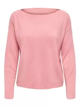 ONLY Boatneck Knitted Pullover Women Pink