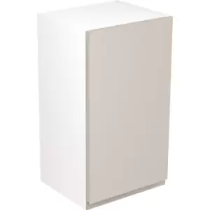 Kitchen Kit Flatpack J-Pull Kitchen Cabinet Wall Unit Super Gloss 400mm in Light Grey MFC