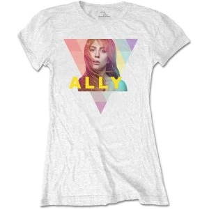 A Star Is Born - Ally Geo-Triangle Womens Large T-Shirt - White