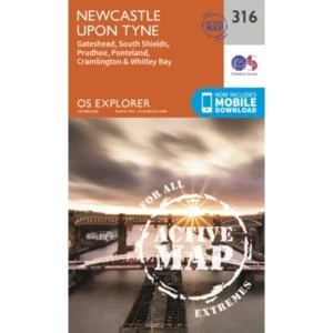 Newcastle Upon Tyne by Ordnance Survey (Sheet map/Active map, folded, 2015)