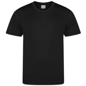 AWDis Childrens/Kids Cool Smooth T-Shirt (12/13 years) (Jet Black)