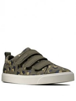 Clarks City Vibe Canvas Shoe - Camo, Size 12 Younger