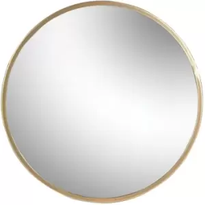 40cm Round Metal Frame Wall Mirror - Gold - Harbour Housewares