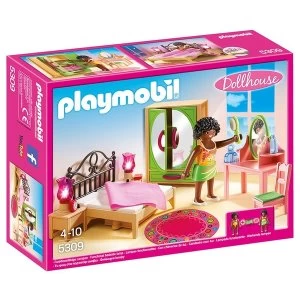 Playmobil Dollhouse Master Bedroom with Functional Bedside Lights