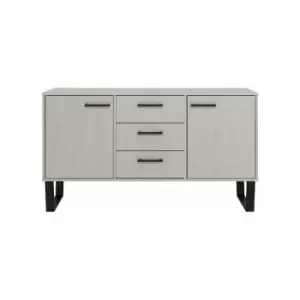 Core Products - Medium Sideboard With 2 Doors, 3 Drawers Grey Wax Finish