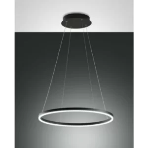 Fabas Luce Giotto LED Integrated Pendant Ceiling Light Light Black Glass