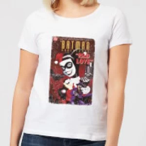 DC Comics Batman Harley Mad Love Womens T-Shirt - White - L