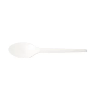 Vegware Spoon Disposable CPLA White ref VR SP6.5W Pack 50