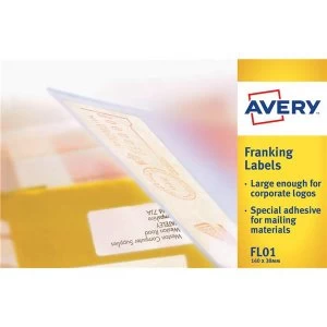 Avery FL01 Adhesive Franking Label Double All Machines Pack of 1000 Labels