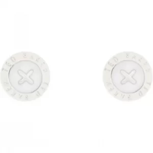 Ted Baker Ladies Silver Plated Eisley Mini Button Earrings