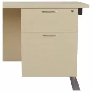 2 Drawer Fixed Pedestal 500mm - Maple