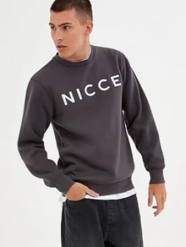 Nicce Original Logo Sweat, Coal, Size L, Men