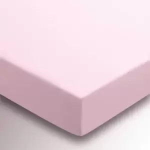 Helena Springfield Brushed Cotton Kingsize Fitted Sheet, Baby Pink