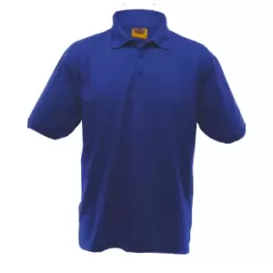 UCC 50/50 Mens Heavyweight Plain Pique Short Sleeve Polo Shirt (XS) (Royal)