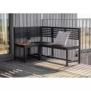 Zion Balcony Garden Modular Bench Charcoal