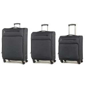 Rock Madison Set of 3 Lightweight Expandable 4-Wheel Spinner Suitcases