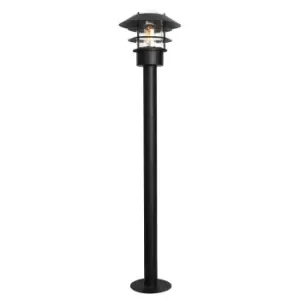 Helsingor 1 Light Outdoor Coastal Bollard Lantern Black IP44, E27