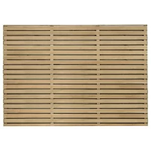 Forest Garden Double Slatted Fence Panel 6 x 4ft 3 Pack