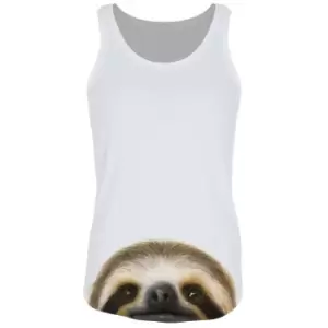 Inquisitive Creatures Womens/Ladies Sloth Vest Top (L) (White)