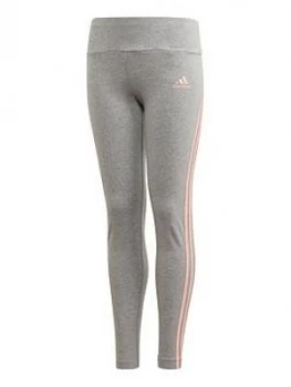 Adidas Girls 3-Stripes Tight - Grey Heather