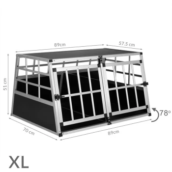 Dog Car Crate Aluminium Sturdy Transport Box Hundetransportbox XL (de) - Cadoca