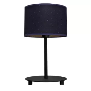 Abba Table Lamp With Round Shade Dark Blue, Gold, Black 20cm