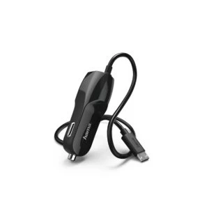 Hama Car Charger, micro USB, 1 A, black