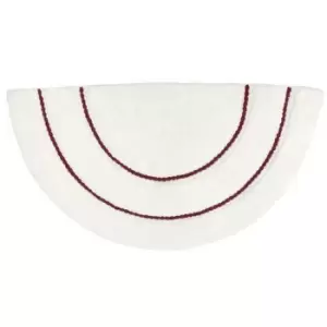 Furn Semi-Circle Bath Mat (One Size) (White/Clay) - White/Clay