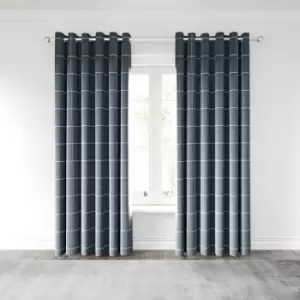 Helena Springfield Harper Lined Curtains 90" x 72", Navy
