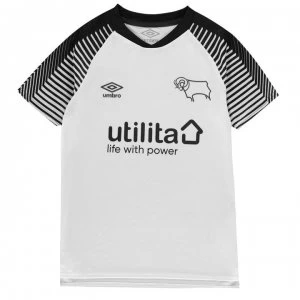 Umbro Derby County Home Shirt 2019 2020 Junior - Black/White