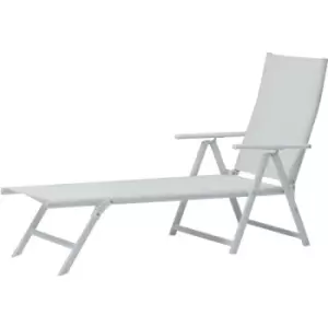 DesignDrop Bjorn Sun Lounger, Sunbed in White 157cm x 63cm x 95cm
