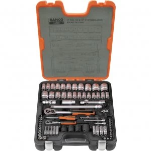 Bahco 77 Piece Combination Drive Hex Socket and Screwdriver Bit Set Metric and Imperial Combination
