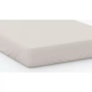 100% Cotton 200 Thread Count Fitted Sheet Deep 15" King Ivory
