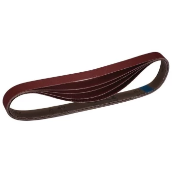 08702 Cloth Sanding Belt, 25 x 762mm, Assorted Grit (5 Pack) - Draper